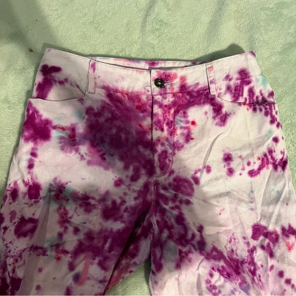 Vintage Tie Dye High-Waisted Pants - Picture 4 of 5